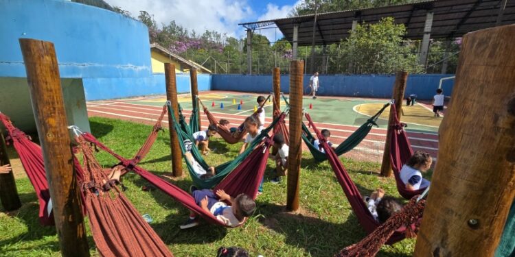 Escola Municipal Herbert José de Souza, em RP, inaugura redário e amplia espaços da infância