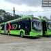 Primeiros ônibus elétricos superarticulados do BRT-ABC já estão na garagem e em breve farão testes de campo