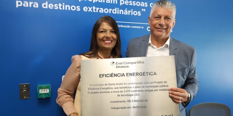 Parceria entre Santo André e Enel gera economia de quase R$ 2 milhões em energia elétrica