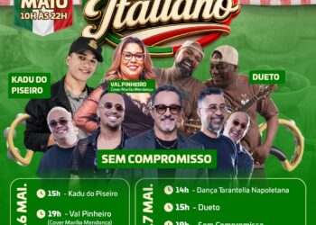 Diadema recebe Festival Italiano com gastronomia, música e lazer gratuito neste fim de semana