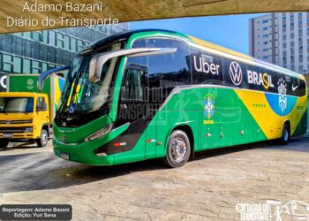 Conheça o ônibus que levou os craques da Seleção Brasileira