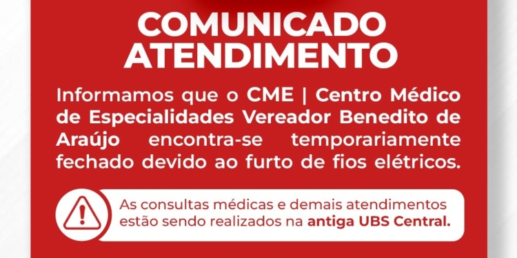 RGS transfere temporariamente atendimentos do Centro Médico e de Especialidades