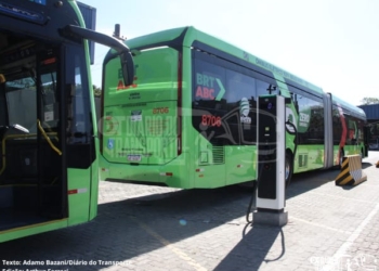 BRT-ABC ganha estação de recarga para 12 ônibus articulados elétricos ao mesmo tempo