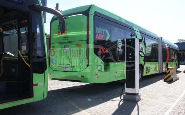 BRT-ABC ganha estação de recarga para 12 ônibus articulados elétricos ao mesmo tempo