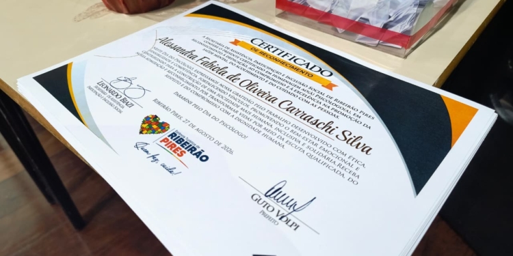 Ribeirão Pires homenageia profissionais em celebração ao Dia do Psicólogo
