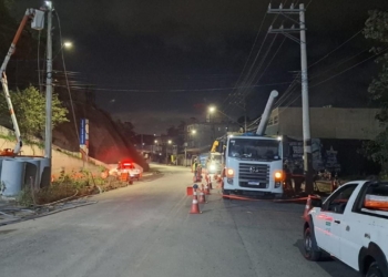 Ribeirão Pires avança obras do Viaduto Estaiado com adequação da rede elétrica