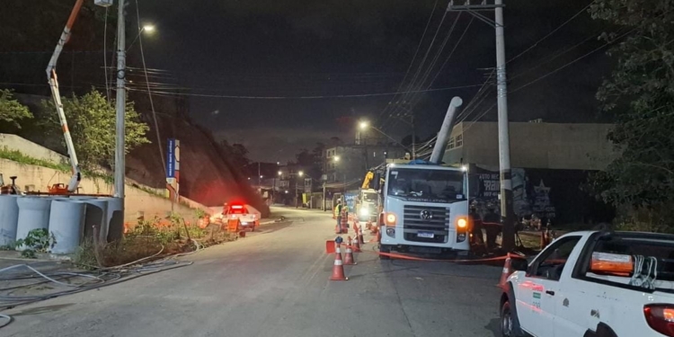 Ribeirão Pires avança obras do Viaduto Estaiado com adequação da rede elétrica