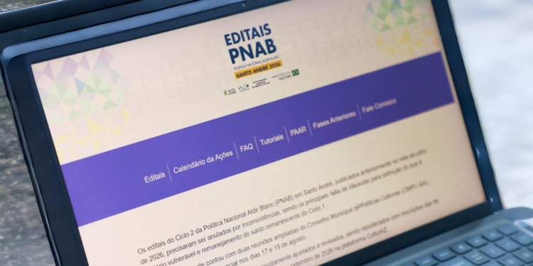 Santo André republica editais do Ciclo 2 da PNAB com inscrições até 24 de setembro