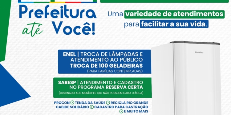 RGS realiza a troca de 100 geladeiras entre outras ações no Prefeitura até Você! neste sábado