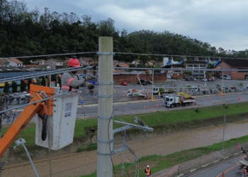 Enel conclui remanejamento de fiação elétrica para obras do viaduto estaiado em RP