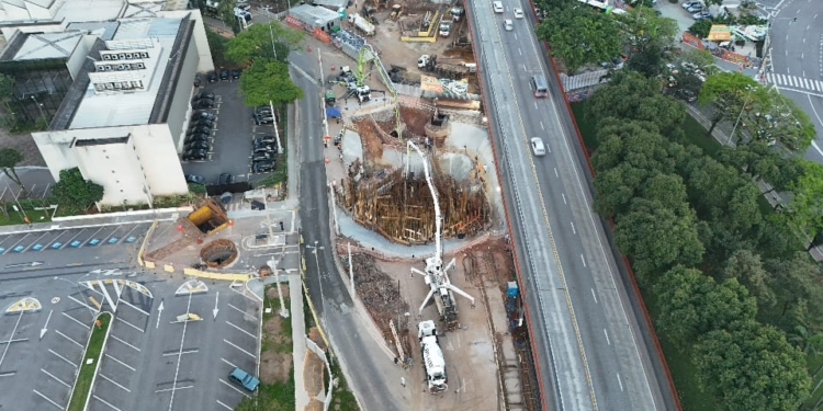Concretagem do Viaduto Estaiado do Paço começa a dar forma ao maior projeto de mobilidade de SBC