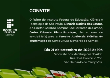 Grande ABC promove 3ª audiência pública para instalação do Instituto Federal em São Bernardo