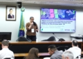 Semasa participa do IV ComPública com trabalho sobre comunicação e mudanças climáticas