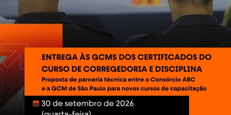 Consórcio ABC promove entrega de certificados aos corregedores das Guardas Civis Municipais