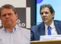Real Time/Big Data em SP: Tarcísio tem 53% no 1º turno, e Haddad soma 36%