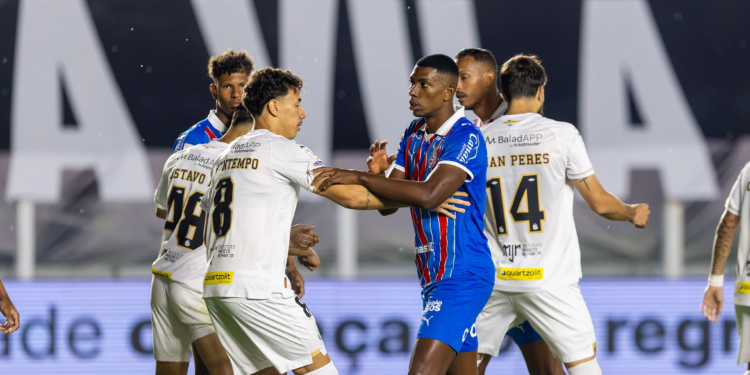Santos empata com o Bahia por 1 a 1 na Vila sob temporal e suspensões de Neymar
