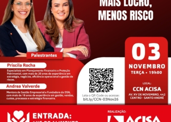 ACISA promove palestra gratuita sobre administração eficiente