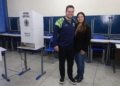 Gilvan Ferreira e Jéssica Roberta votam no Jardim Bela Vista