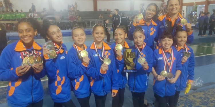 Equipe feminina de ginástica artística de SBC brilha e garante título nos Jogos Abertos do Interior