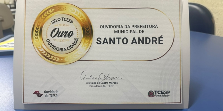Ouvidoria de Santo André recebe Selo Ouro do Tribunal de Contas do Estado
