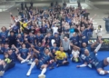 Vôlei masculino de SCS vence quatro sets seguidos e está a duas vitórias do título do Paulista